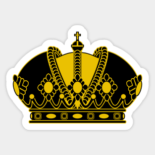 Imperial crown (black and gold) Sticker